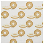 Smiling Plain Bagels Bread Food Characters Fabric