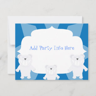 Smiling Polar Bears Fun Cute Cartoon Art
