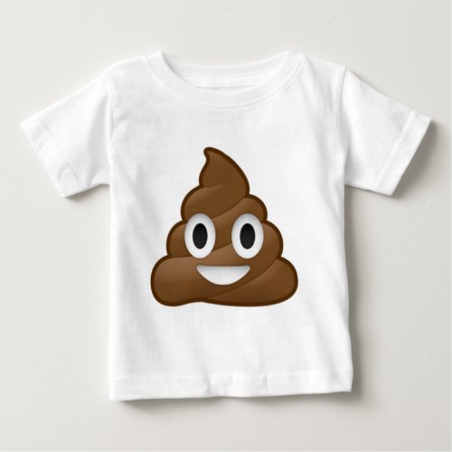 Smiling Poop Emoji Baby T_Shirt