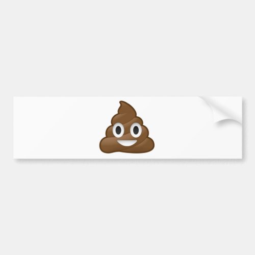 Smiling Poop Emoji Bumper Sticker