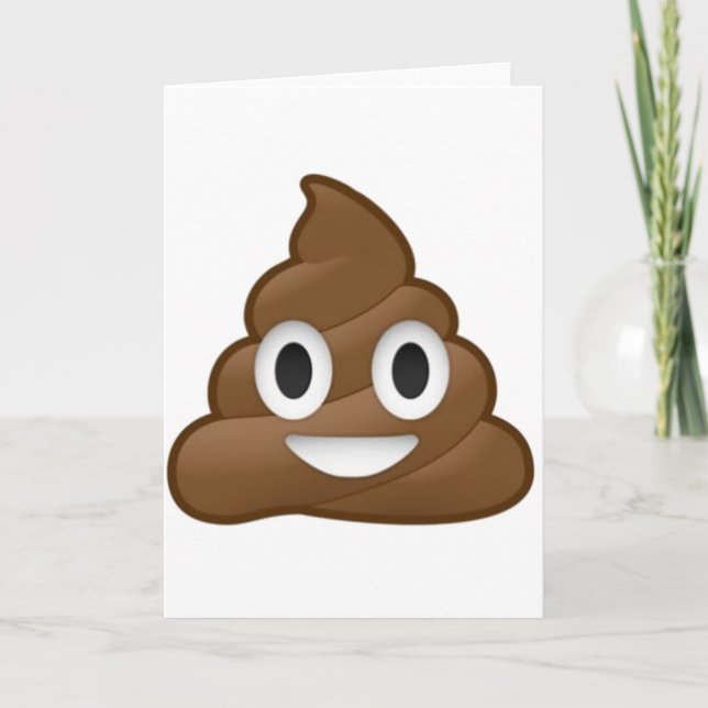 Smiling Poop Emoji Card (Front)