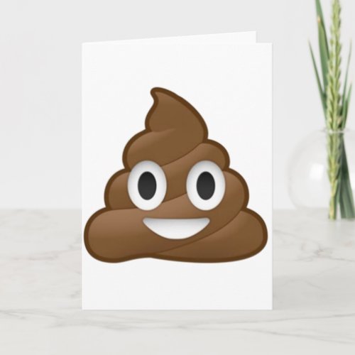 Smiling Poop Emoji Card