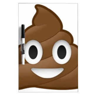 Smiling Poop Emoji Dry Erase Board