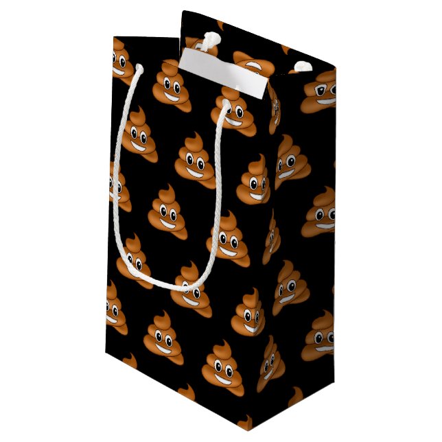 Smiling Poop Emoji gift bag (Back Angled)