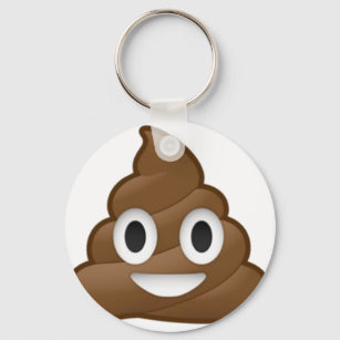 Smiling Poop Emoji Keychain