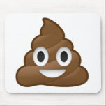 Smiling Poop Emoji Mouse Pad<br><div class="desc">One happy pile of poop</div>