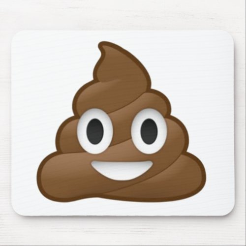 Smiling Poop Emoji Mouse Pad