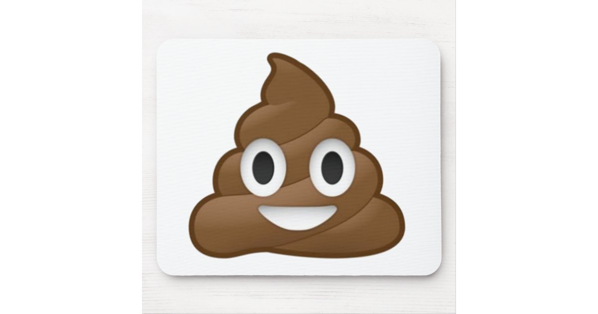 Smiling Poop Emoji Mouse Pad Zazzle