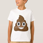 Smiling Poop Emoji T-Shirt<br><div class="desc">One happy pile of poop</div>