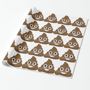 Smiling Poop Emoji Wrapping Paper