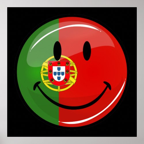 Smiling Portuguese Flag Poster