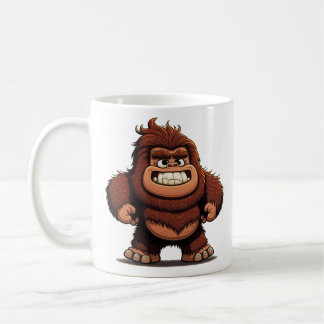 Smiling Potbellied Cute Chibi Cartoon Bigfoot Coffee Mug