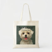 Hermes the Maltese Puppy Tote Bag for Sale by Morag Bates