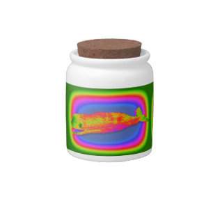 smiling psychedelic whale candy jar