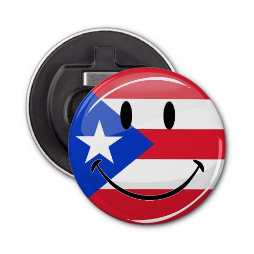 Smiling Puerto Rican Flag Bottle Opener