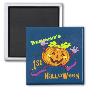 Smiling Pumpkin 1st Halloween Magnet