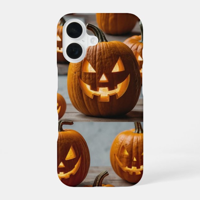 Smiling Pumpkin Face Halloween Iphone Case (Back)