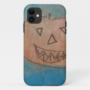 Smiling Pumpkin, Halloween Kids Art Watercolor iPhone 11 Case