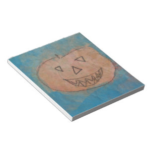 Smiling Pumpkin, Halloween Kids Art Watercolor Notepad