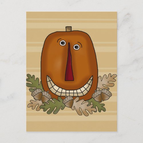 Smiling Pumpkin Postcard