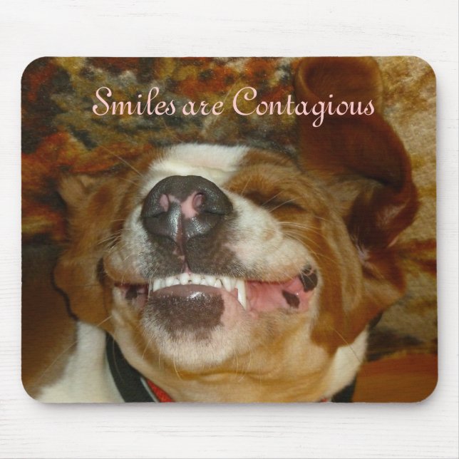smiling pup mousepad (Front)