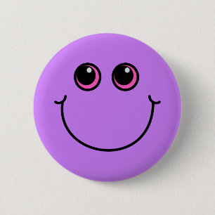 Smiling Purple Emoji Face Button