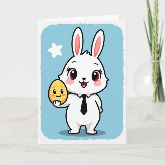 Smiling Rabbit Golden Egg Card (Front)