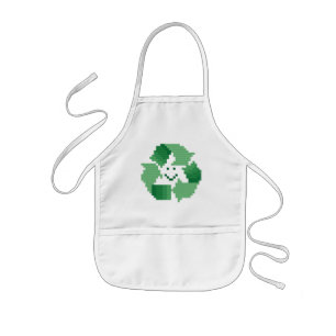 Smiling Recycle Symbol Kid's Apron