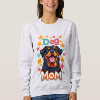 Smiling Rottweiler Dog Mom Sweatshirt