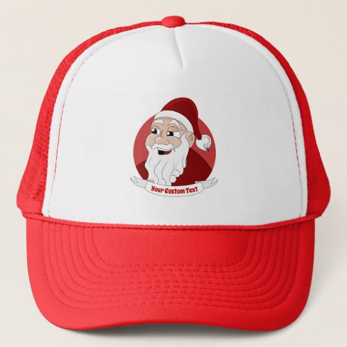 Smiling Santa Claus cartoon Trucker Hat