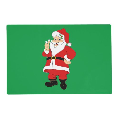 Smiling Santa Paper Placemat