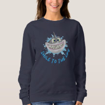 Smiling shark in cartoon style - Smile to the life