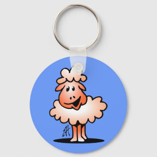 Smiling Sheep Keychain