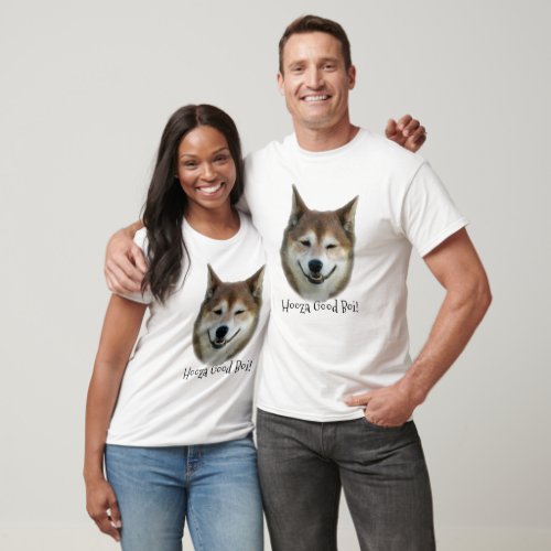 Smiling Shiba Inu Dog Doge Photo Good Boi Pet T_Shirt