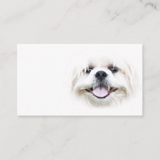 Customizable Smiling shih tzu business card