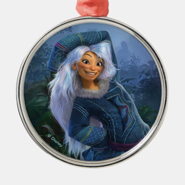 Smiling Sisu Metal Ornament (Front)