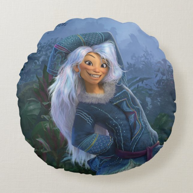 Smiling Sisu Round Pillow (Front)