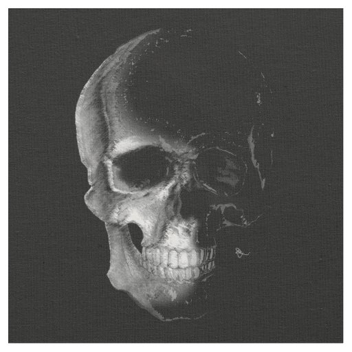 Smiling Skull Skeleton Fabric