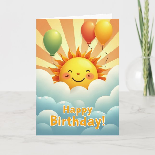Smiling Sky Birthday Card (Front)
