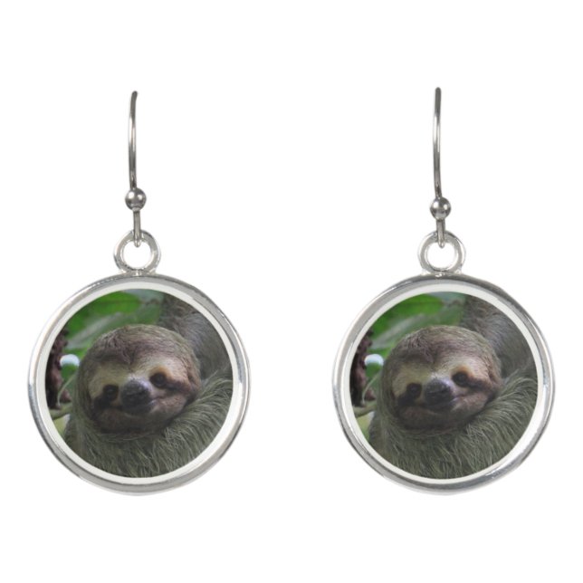 Smiling Sloth Earrings (Front)
