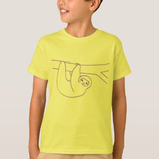 Smiling Sloth Hanging from a Tree T-Shirt