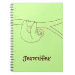 Smiling Sloth Hanging from Tree Notebook Smiling Sloth Hanging from Tree Notebook