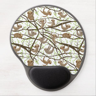 Smiling Sloth Pattern Gel Mouse Pad