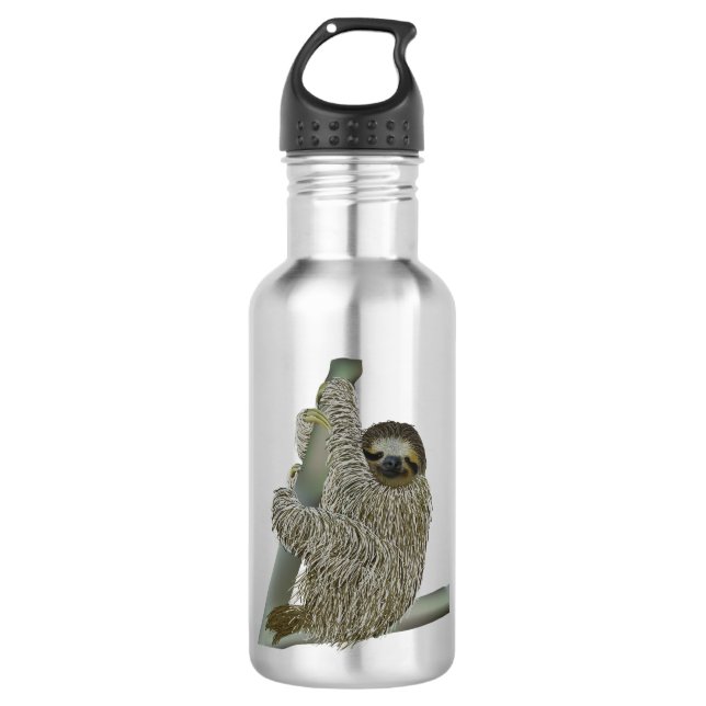 Smiling Sloth Stainless Steel Water Bottle (Front)