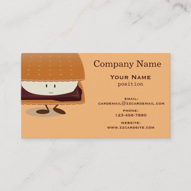 Smiling S'more Business Card (Front)