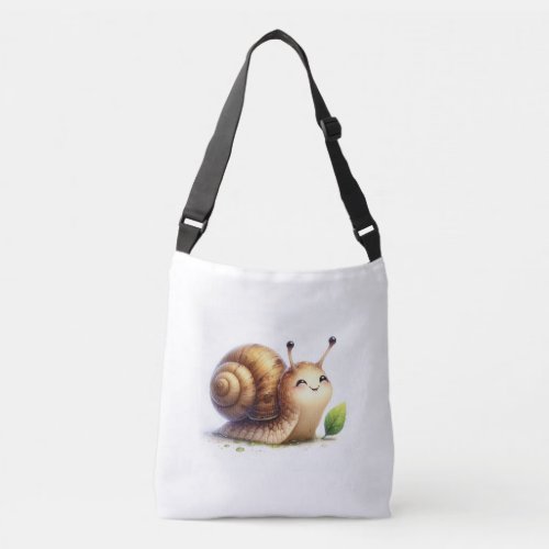 smiling snail crossbody bag