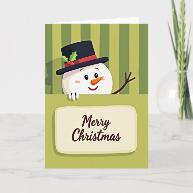Smiling Snow Figure Card (Front)