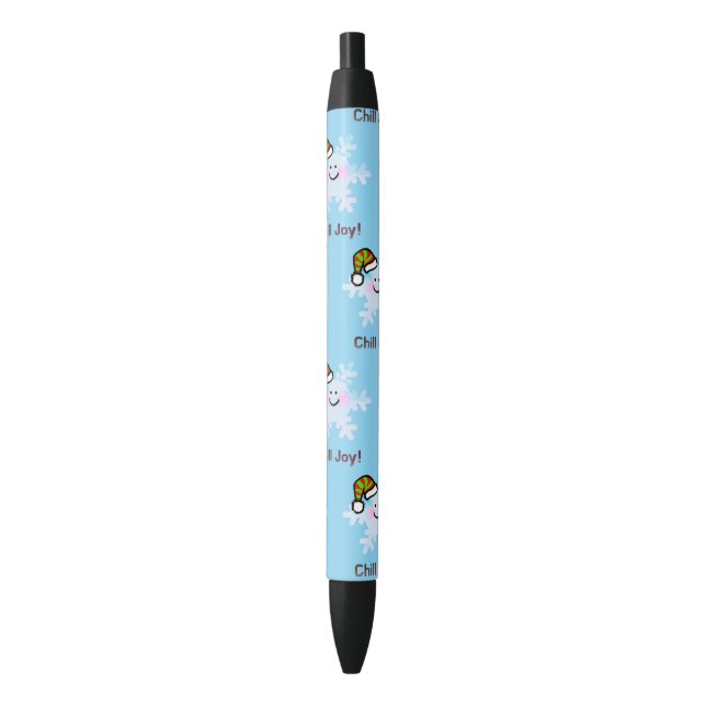 Smiling Snowflake Holiday Cheer Pen (Front Vertical)