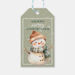 Smiling Snowman Christmas Gift Tag