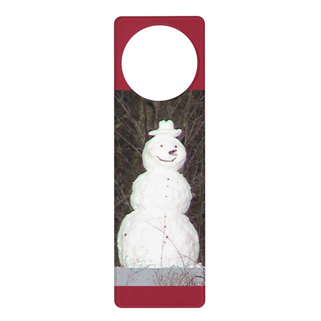 Smiling Snowman Door Hanger (Front)
